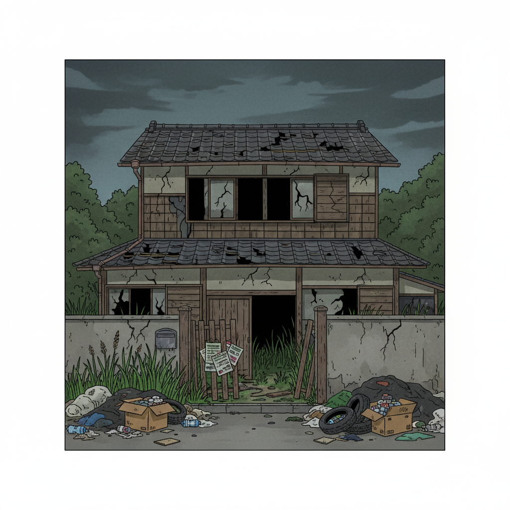 空き家の問題点イラスト