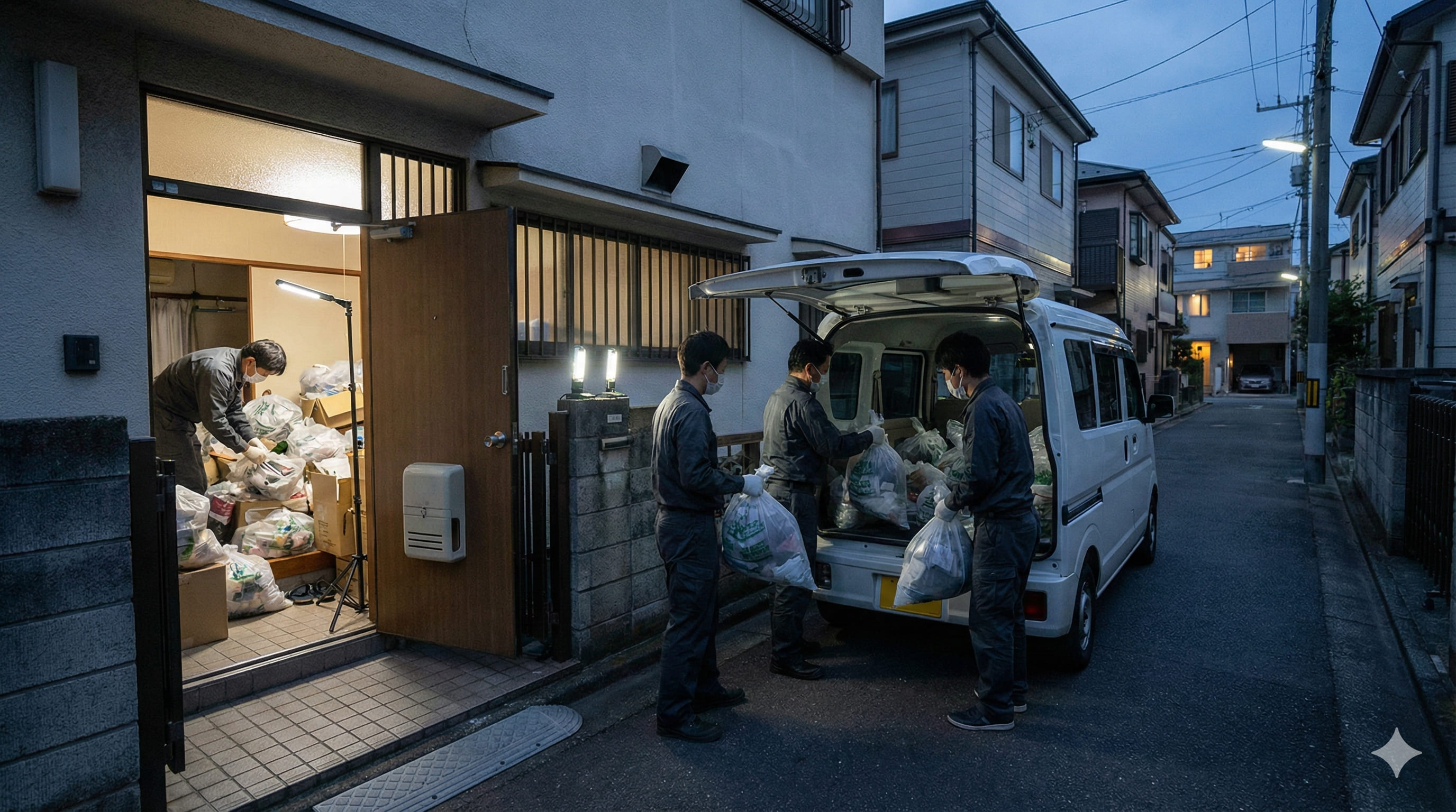 秘密厳守のゴミ屋敷清掃