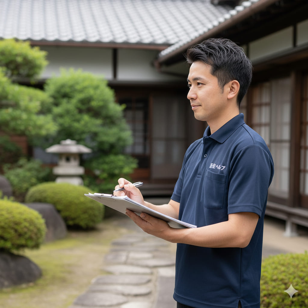 空き家管理の巡回・報告イメージ